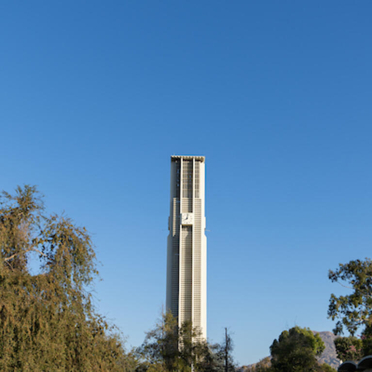 UCR Bell Tower and main lawn